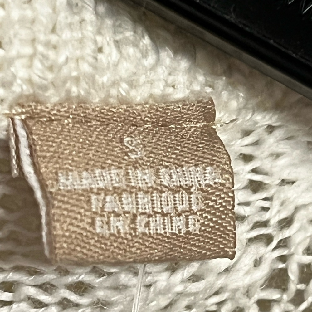 Anthropologie Linen Blend Adelina Knitted and Knotted Ivory Sweater NWT Sz Small - Picture 7 of 8